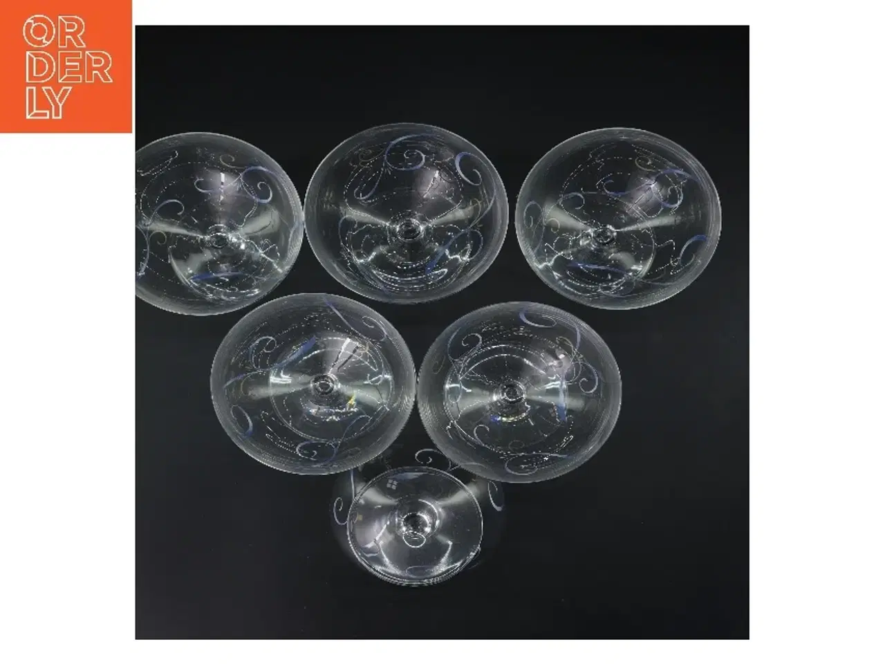 Billede 3 - Papillon Champagneglas / cocktailglas sæt med dekorative mønstre (str. 6 stk Ø 12 cm længde 13,5 cm)