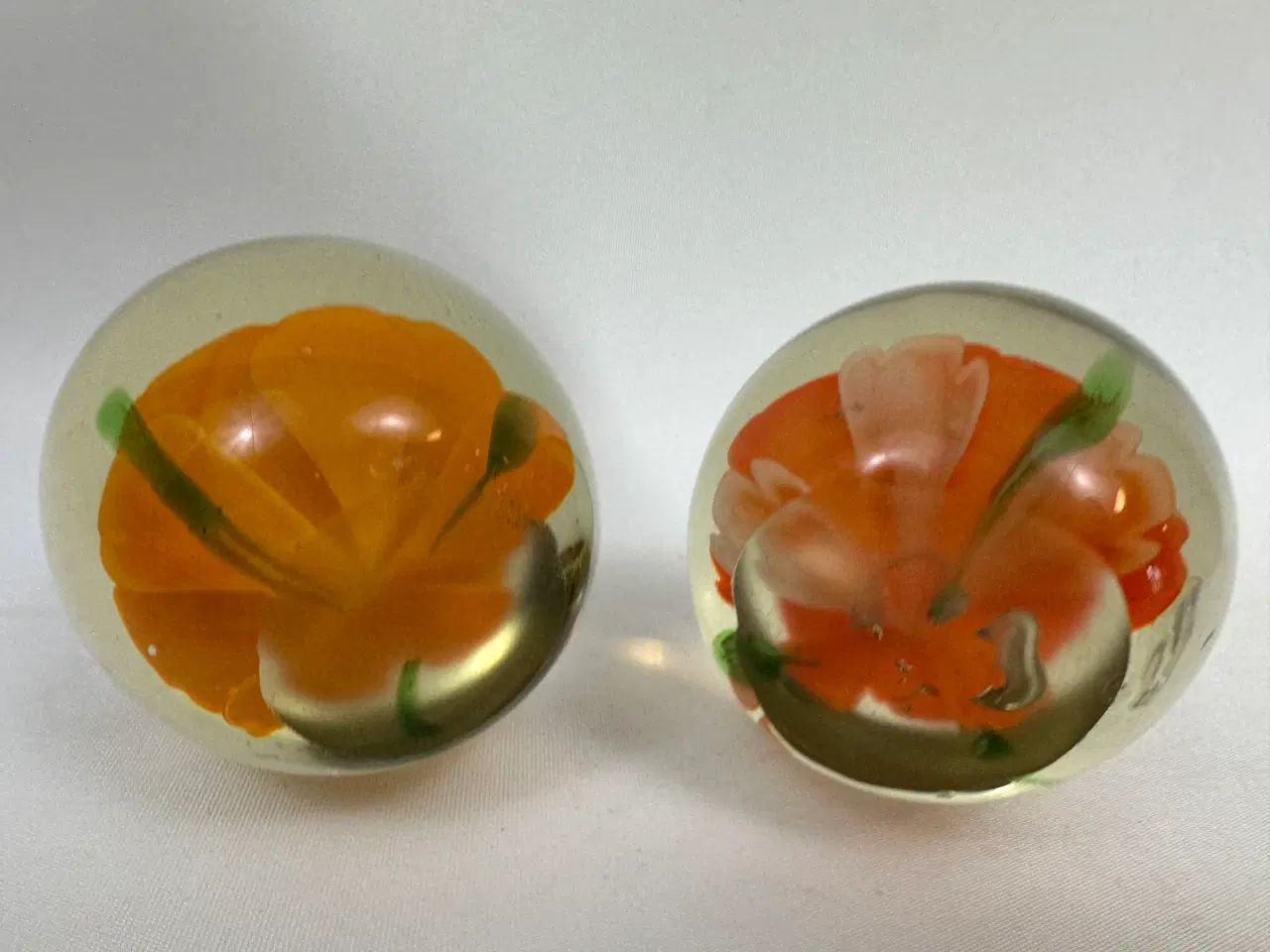 Billede 6 - 2 stk. ældre brevpressere / glaskunst 