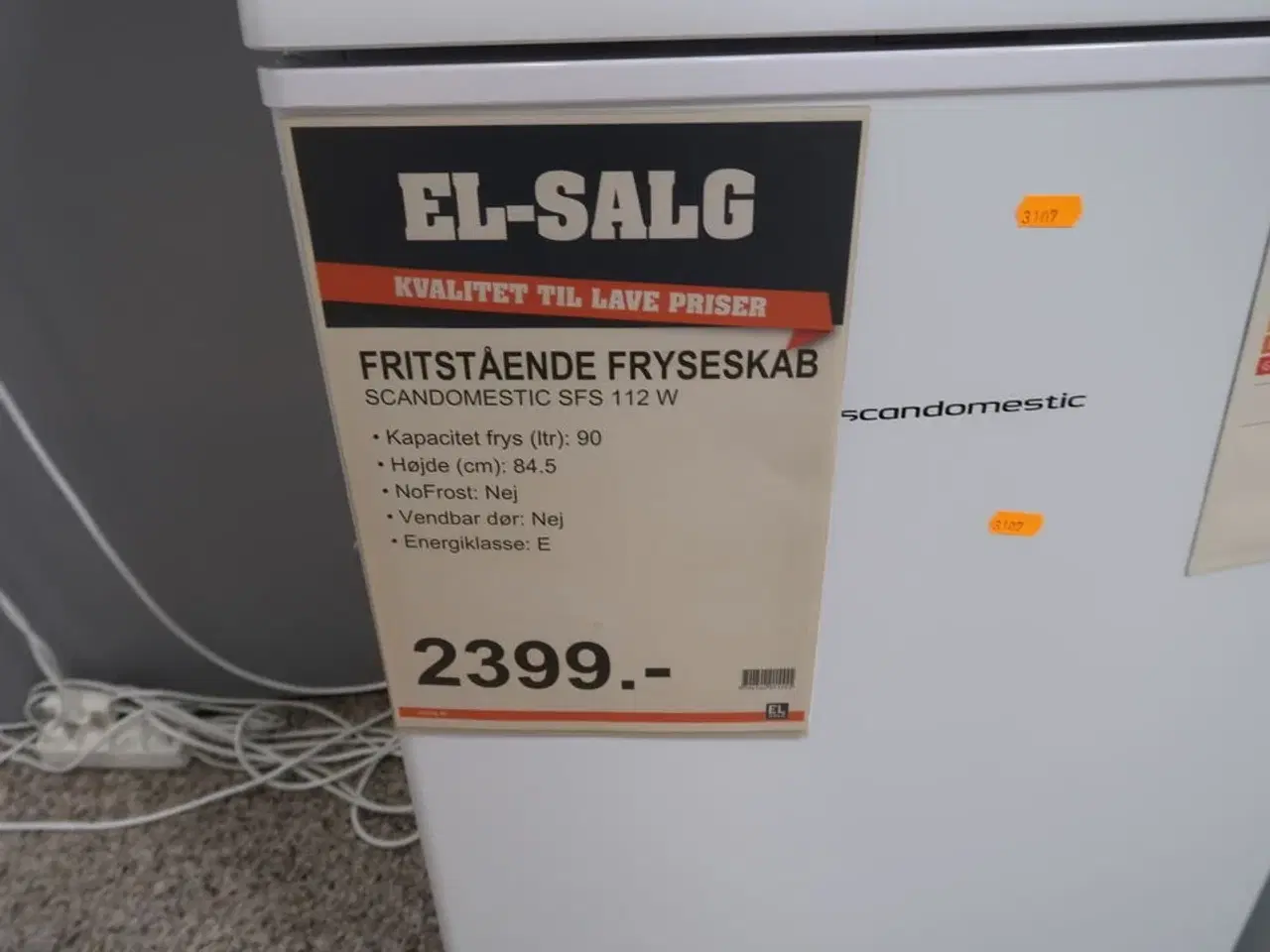 Billede 3 - Fryseskab SCANDOMESTIC SFS 112 W