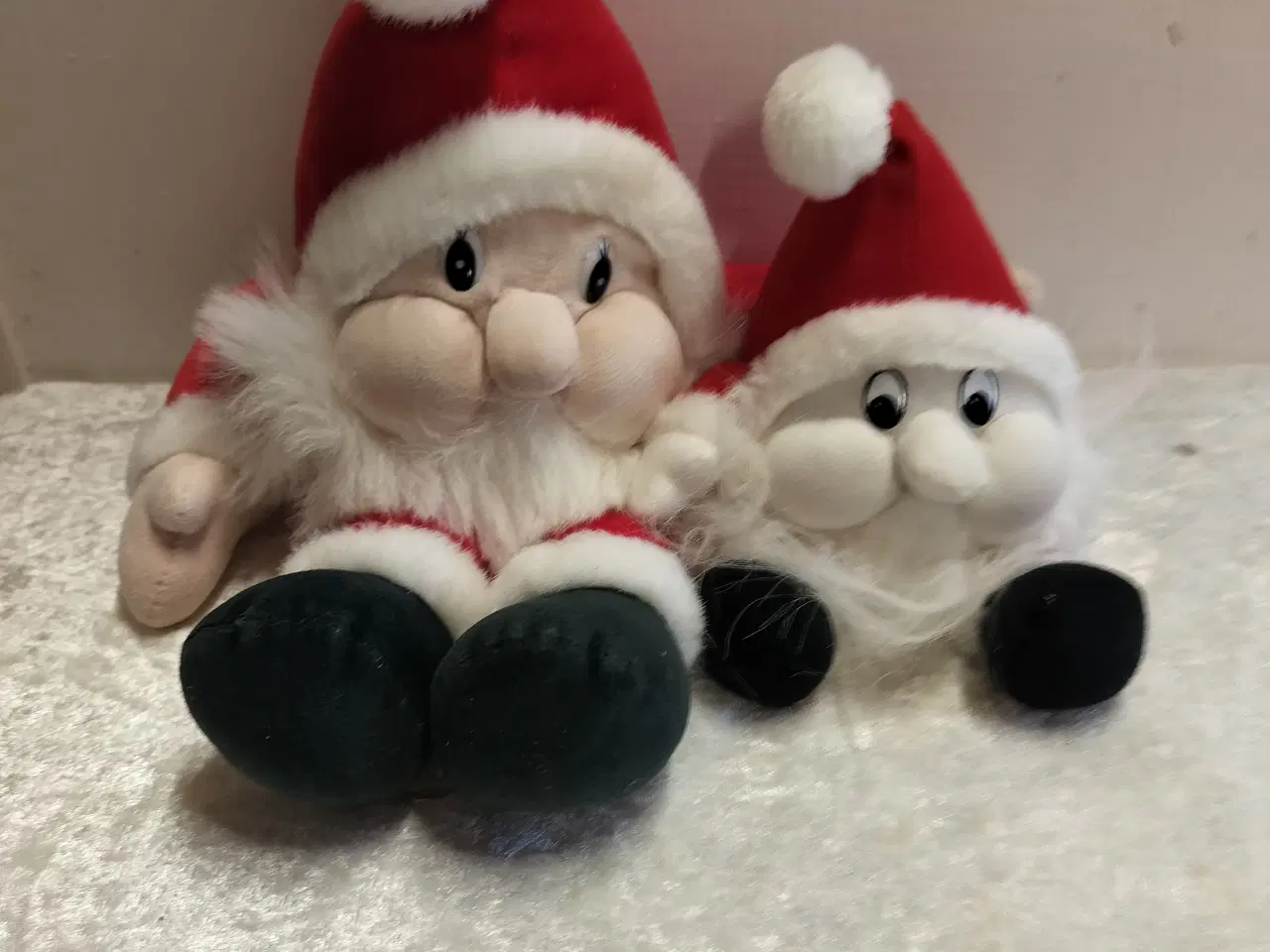 Billede 3 - Gammelt julepynt retro nisser i stof.