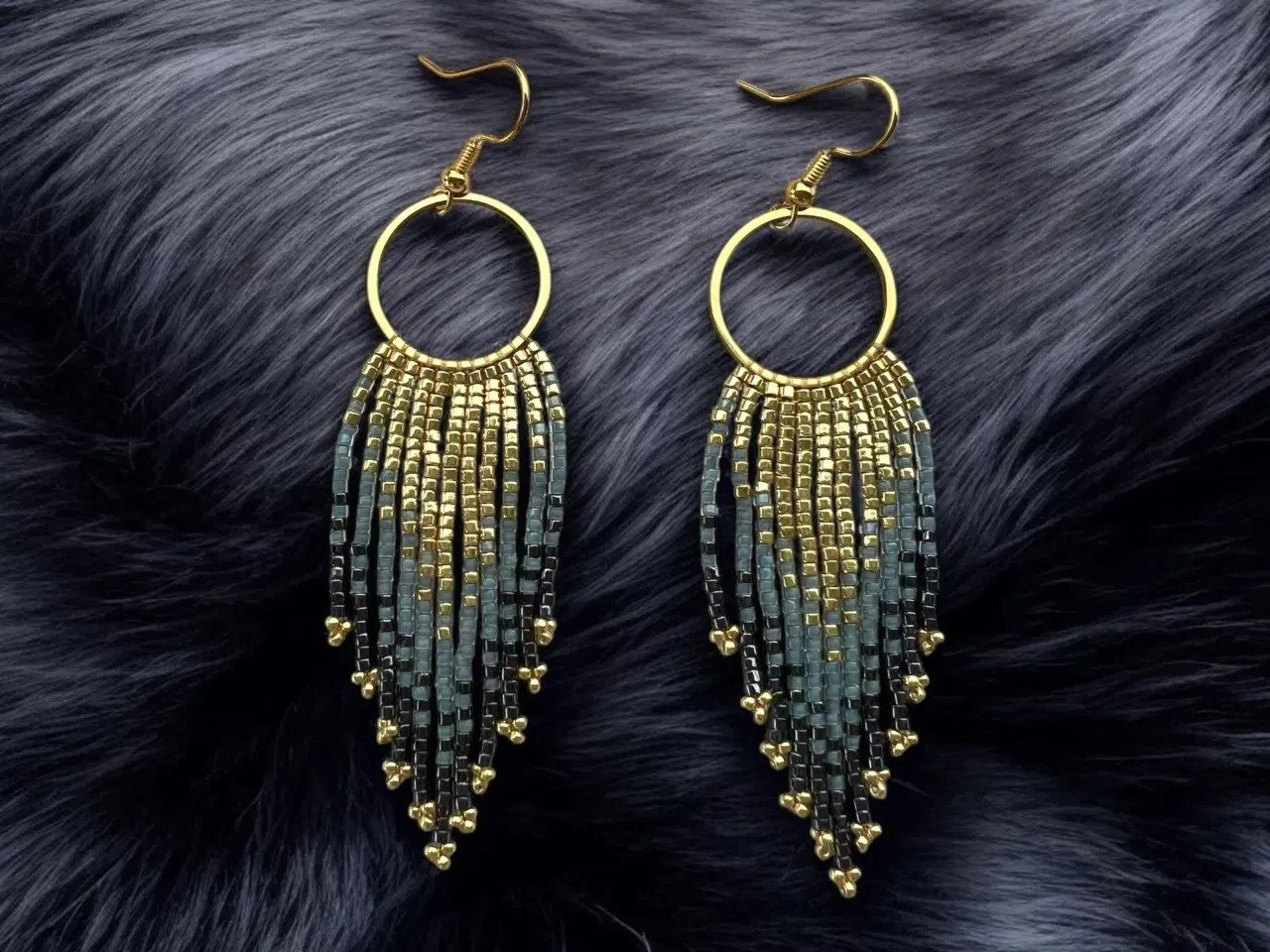 Billede 1 - Grønlandske perle øreringe 