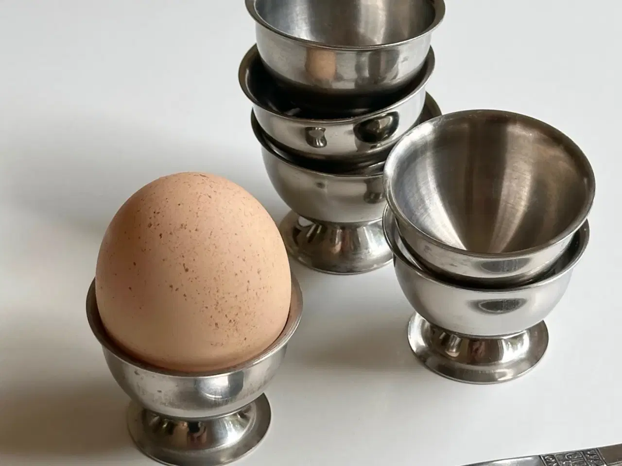 Billede 1 - Stålæggebægre, 6 stk samlet