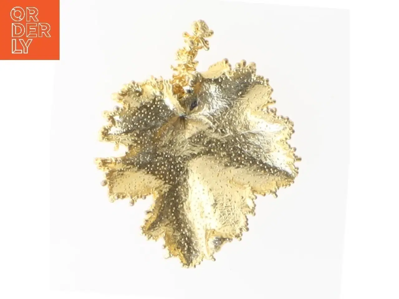 Billede 1 - Guldblad broche (str. Ø 4 cm)Flora Danica