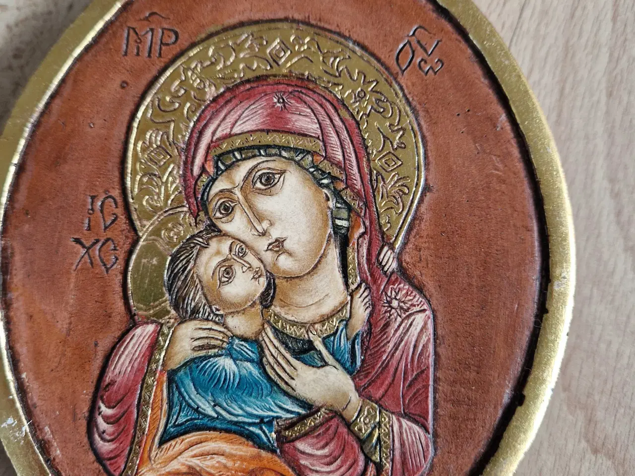 Billede 2 - Håndlavet ikon i træ fra Bulgarien
