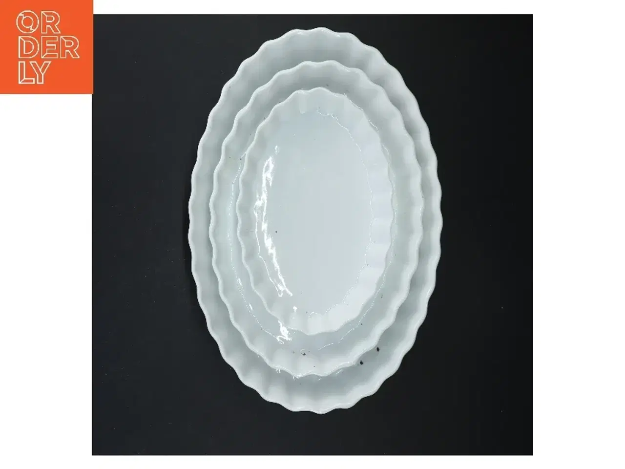 Billede 1 - Ovale ildfaste fade med bølget kant fra Galzone (str. 27,5-18 cm)