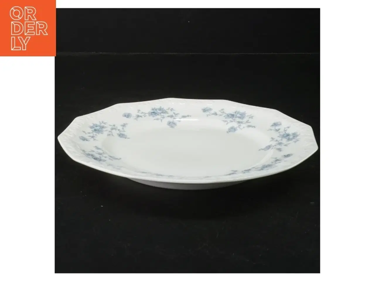 Billede 3 - Porcelænsmiddagstallerkener med blåt blomstermønster fra Rosenthal (str. 22x2 cm)