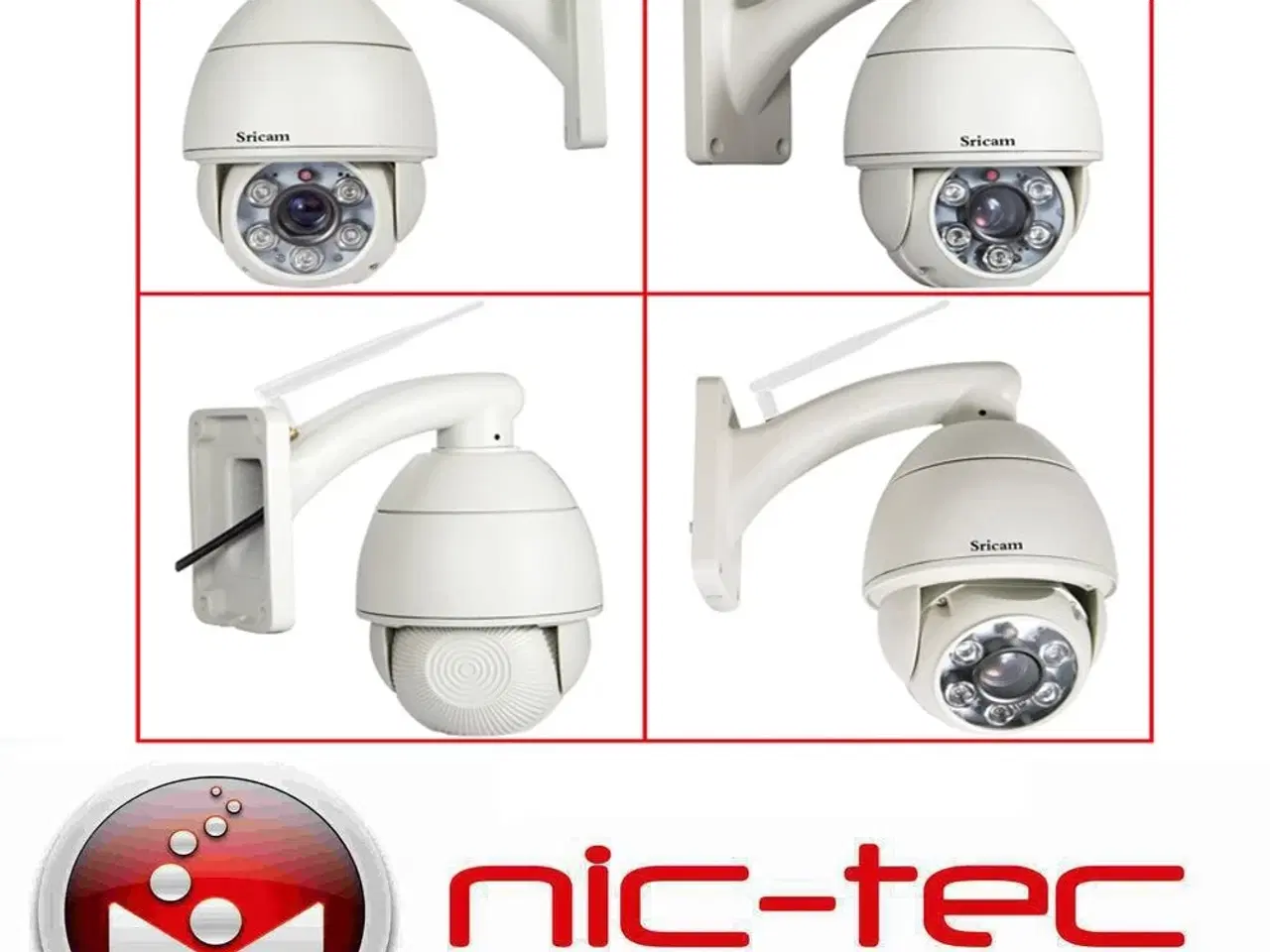 Billede 1 - Kraftigt IP kamera til udendørs brug Trådløst med motor vippe og dreje funktion