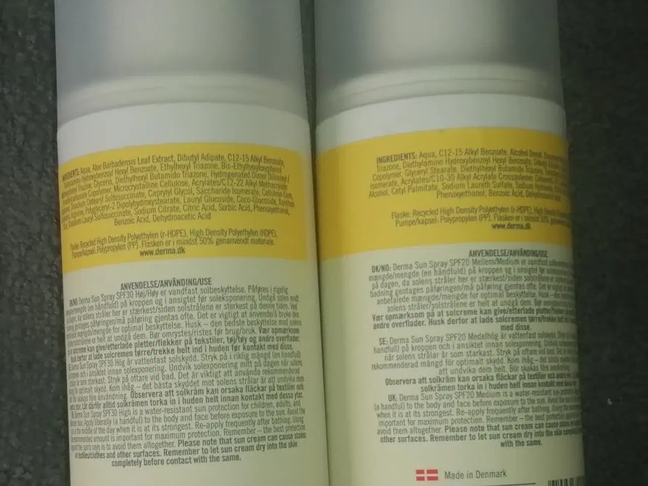 Billede 2 - 2 STK NYE DERMA SUN SPRAY SPF 20 OG SPF 30