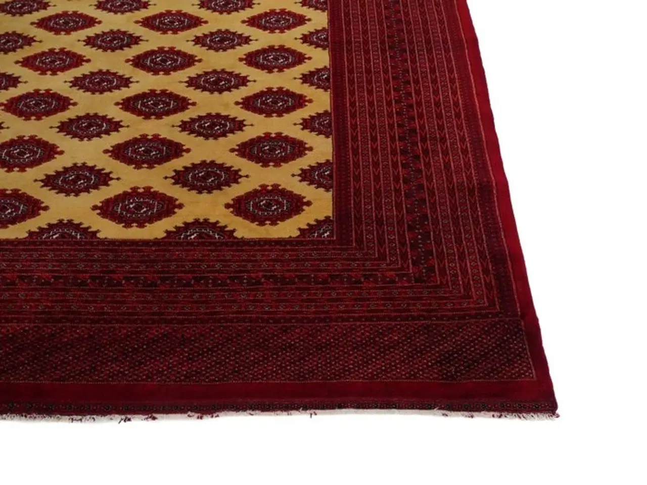 Billede 4 - Pakistansk håndknyttet Buchara tæppe - Certifikat