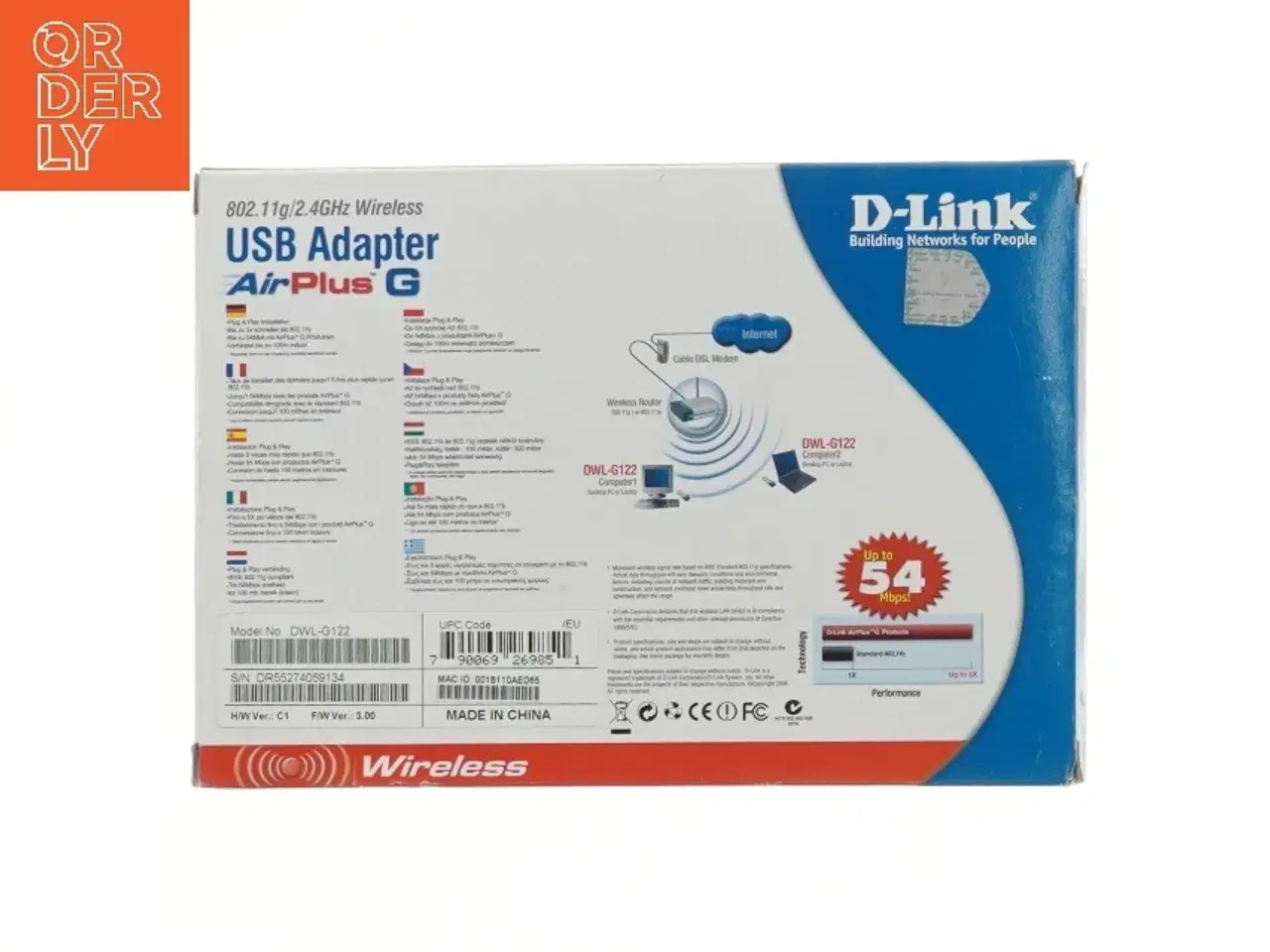 Billede 2 - D-Link AirPlus G USB-adapter fra D-link (str. 24x17 cm)