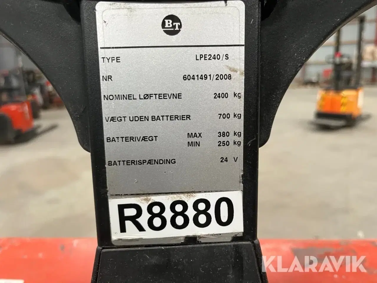 Billede 9 - El pallevogn BT Orion LPE240/S