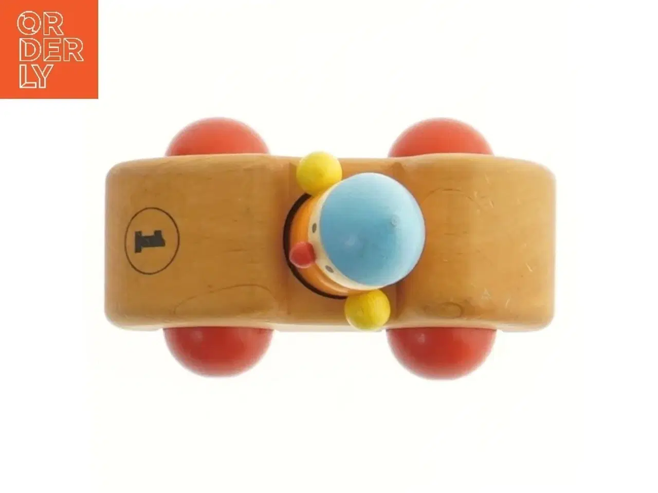 Billede 2 - Trælegetøjsbil med figur fra Pfingstweid (str. 5x7x12,5 cm)