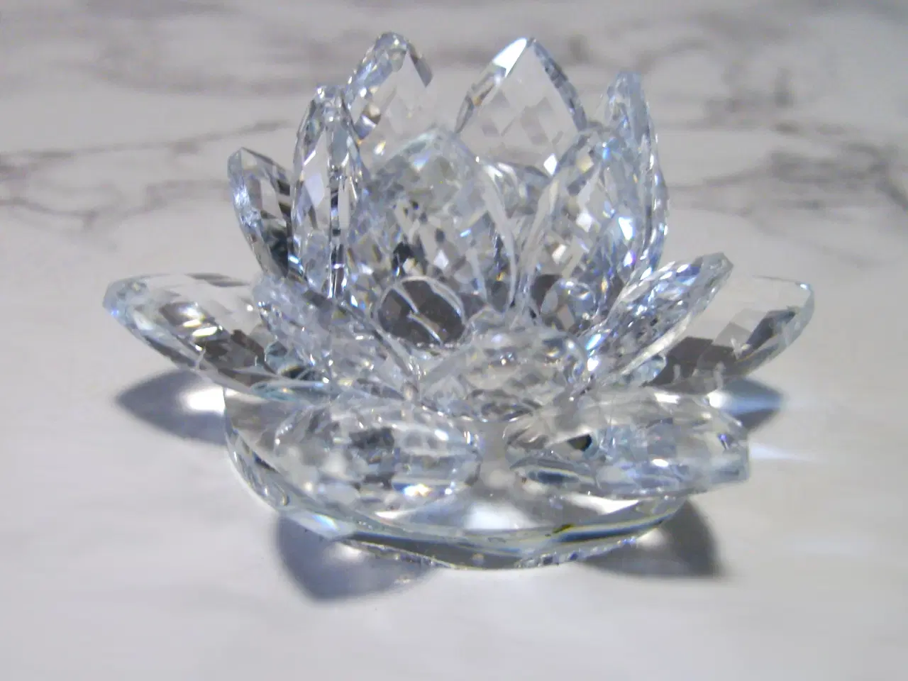 Billede 1 - Superflot lotus krystalglas blomst