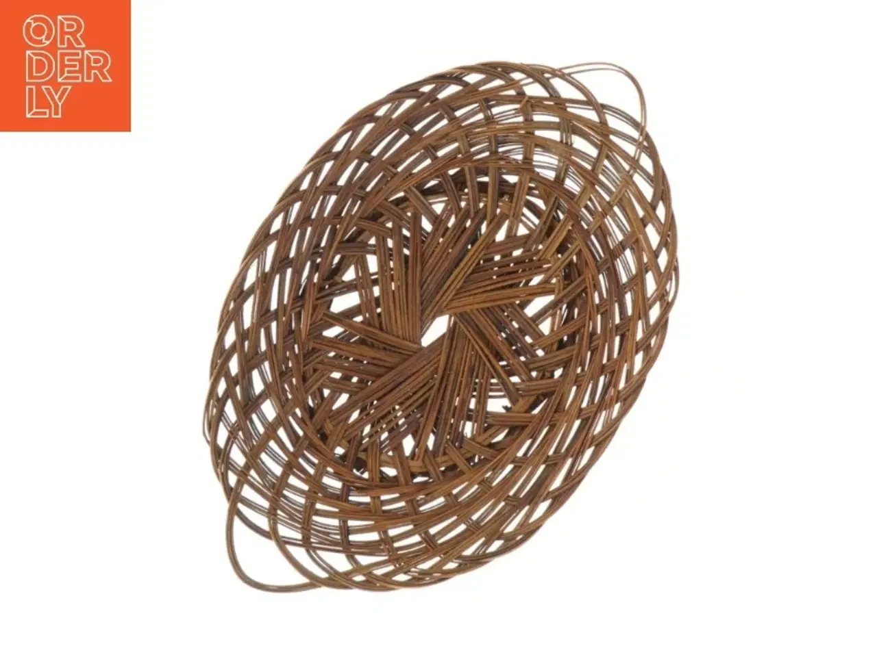 Billede 2 - Flettet kurv uden håndtag (str. Ø 28x Ø 20 cm)