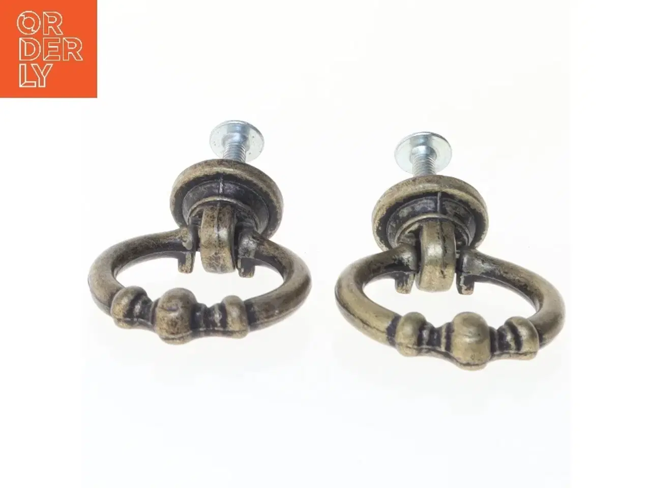 Billede 2 - Messingfarvede skuffegreb (str. 4,5 cm)