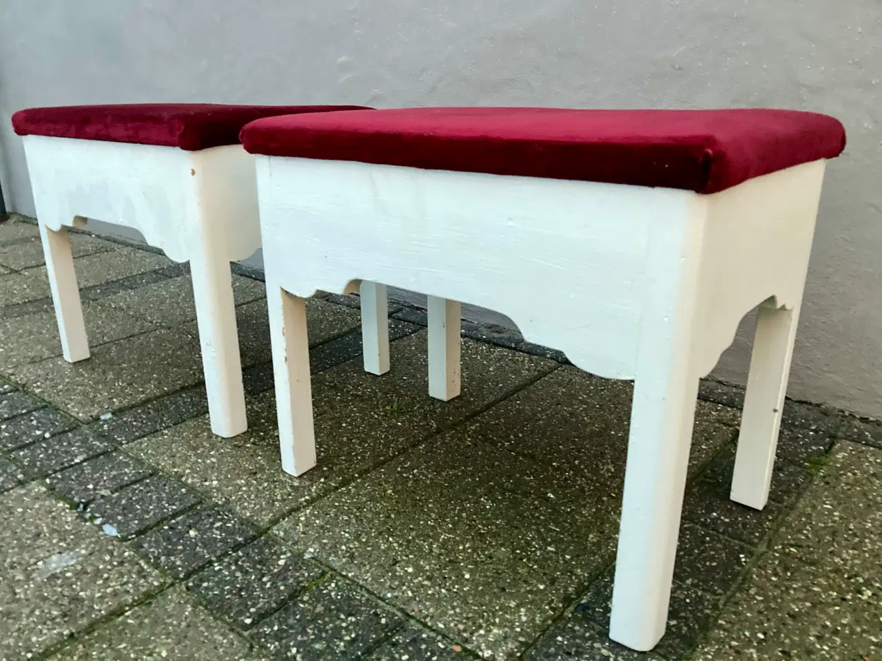 Billede 3 - 2 vintage skamler med opmagasinering