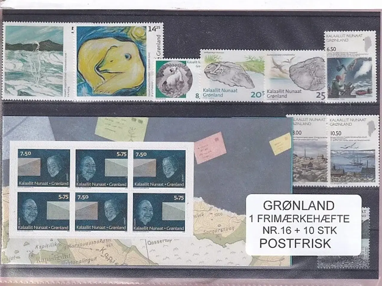 Billede 1 - Grønland - Frimærkehæfte NR. 16 + 10 Stk. - Postfrisk