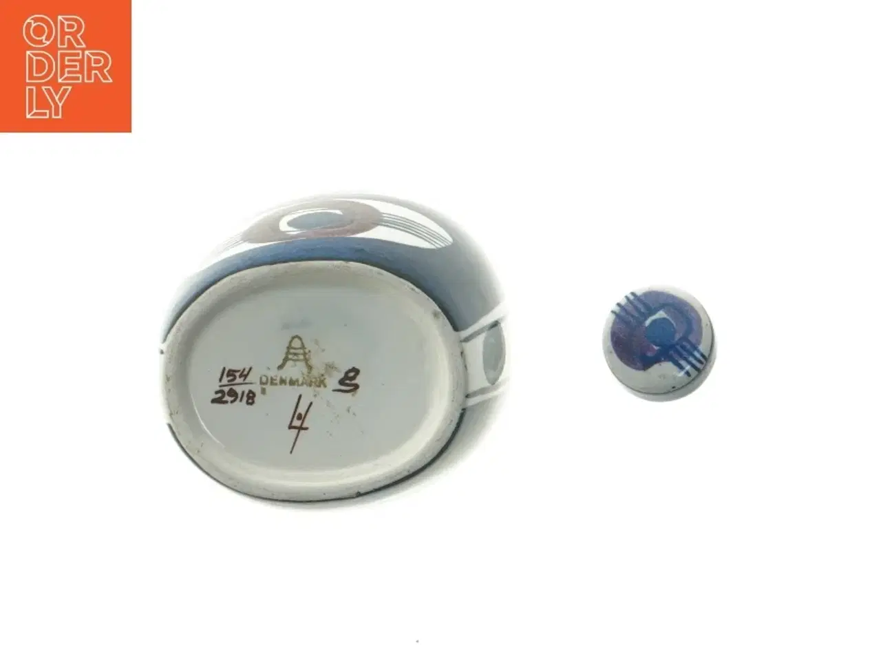 Billede 5 - Keramisk flaske med korkprop (str. 11,5 cm)