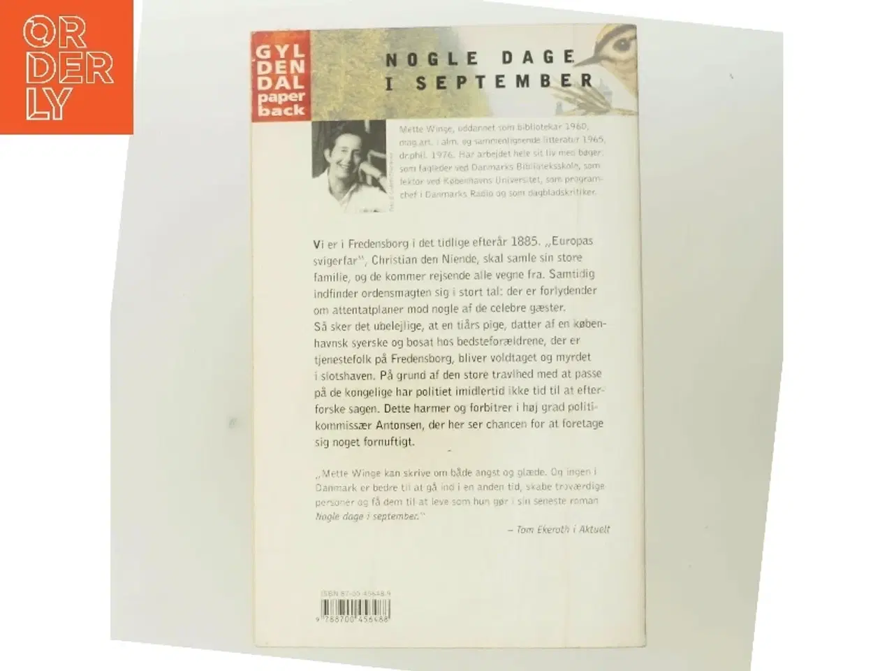 Billede 3 - Nogle dage i september : en familieroman af Mette Winge (Bog)