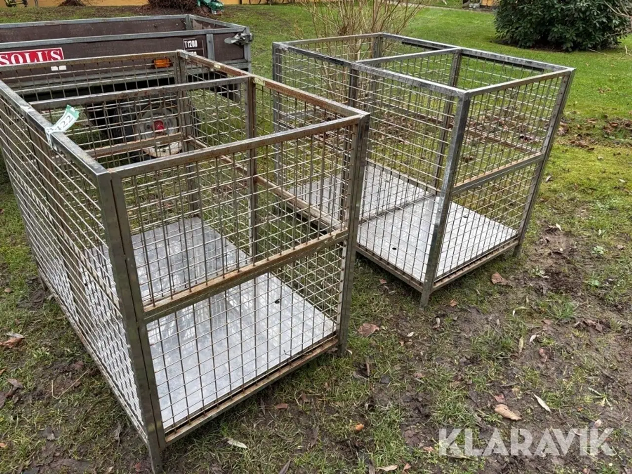 Billede 1 - Trådbur/pallekasse i stål 2 styk
