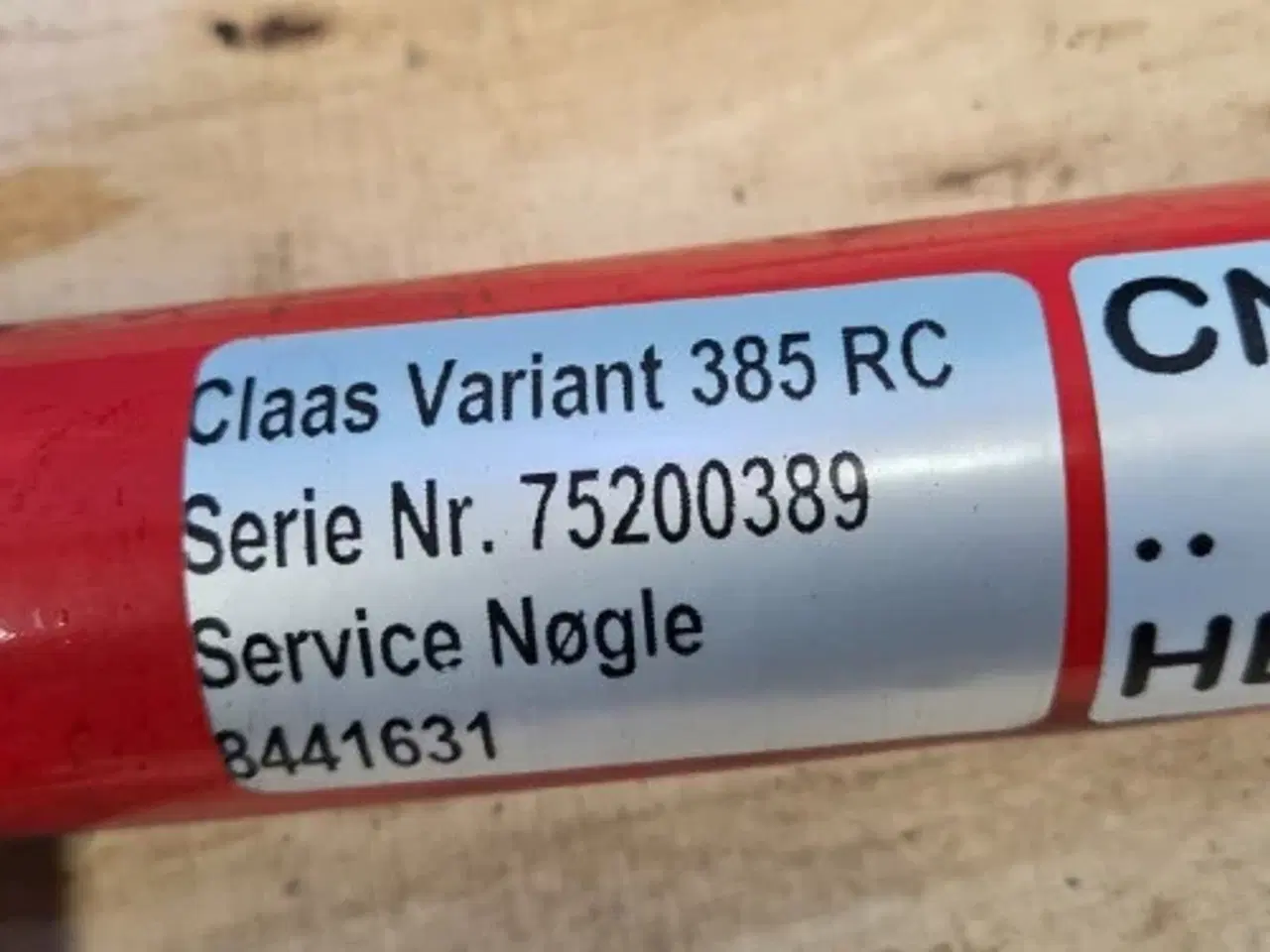 Billede 11 - Claas Variant 385 Nøgle 8441631