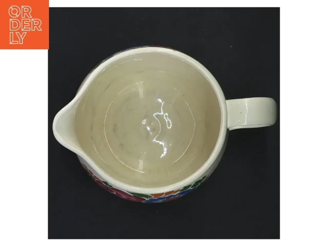 Billede 3 - Vintage flødekande med blomstermotiv (str. Ø 11x11 cm)