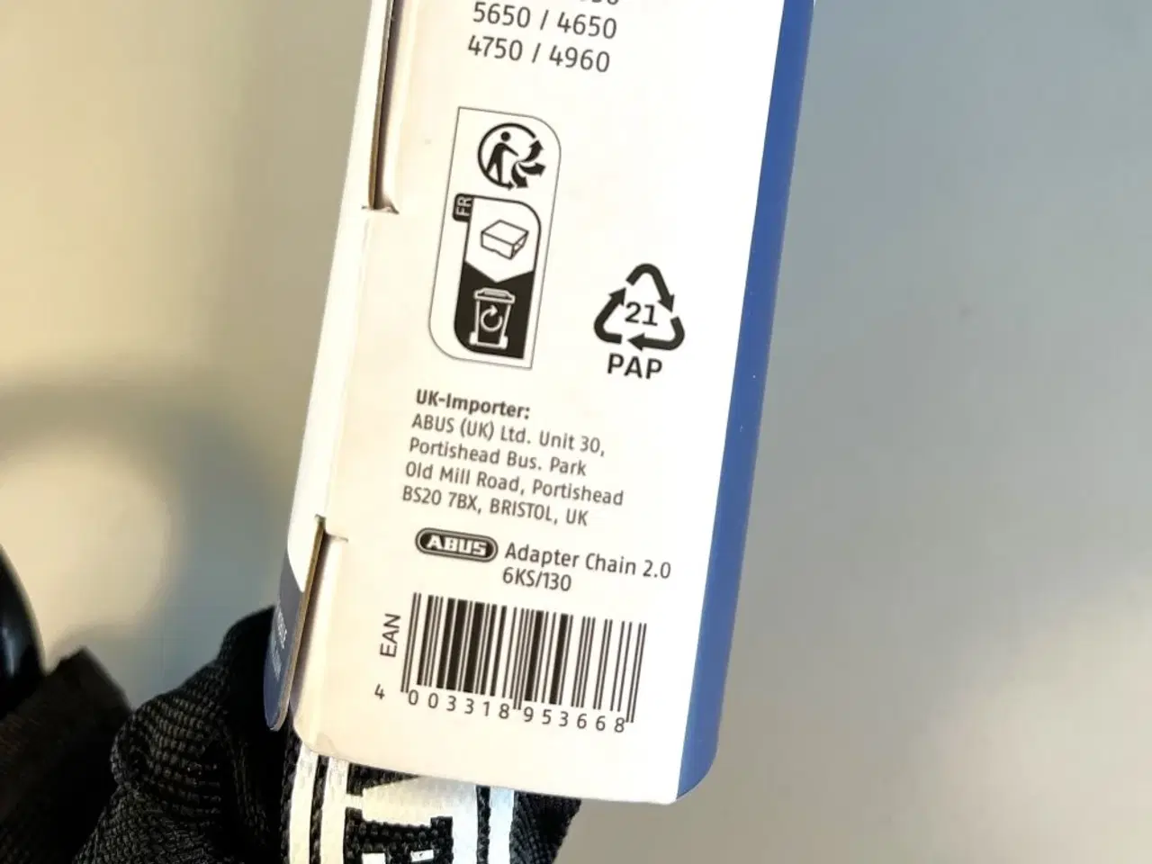 Billede 3 - Abus indstikskæde - Cykellås - Lås din cykel ekstr