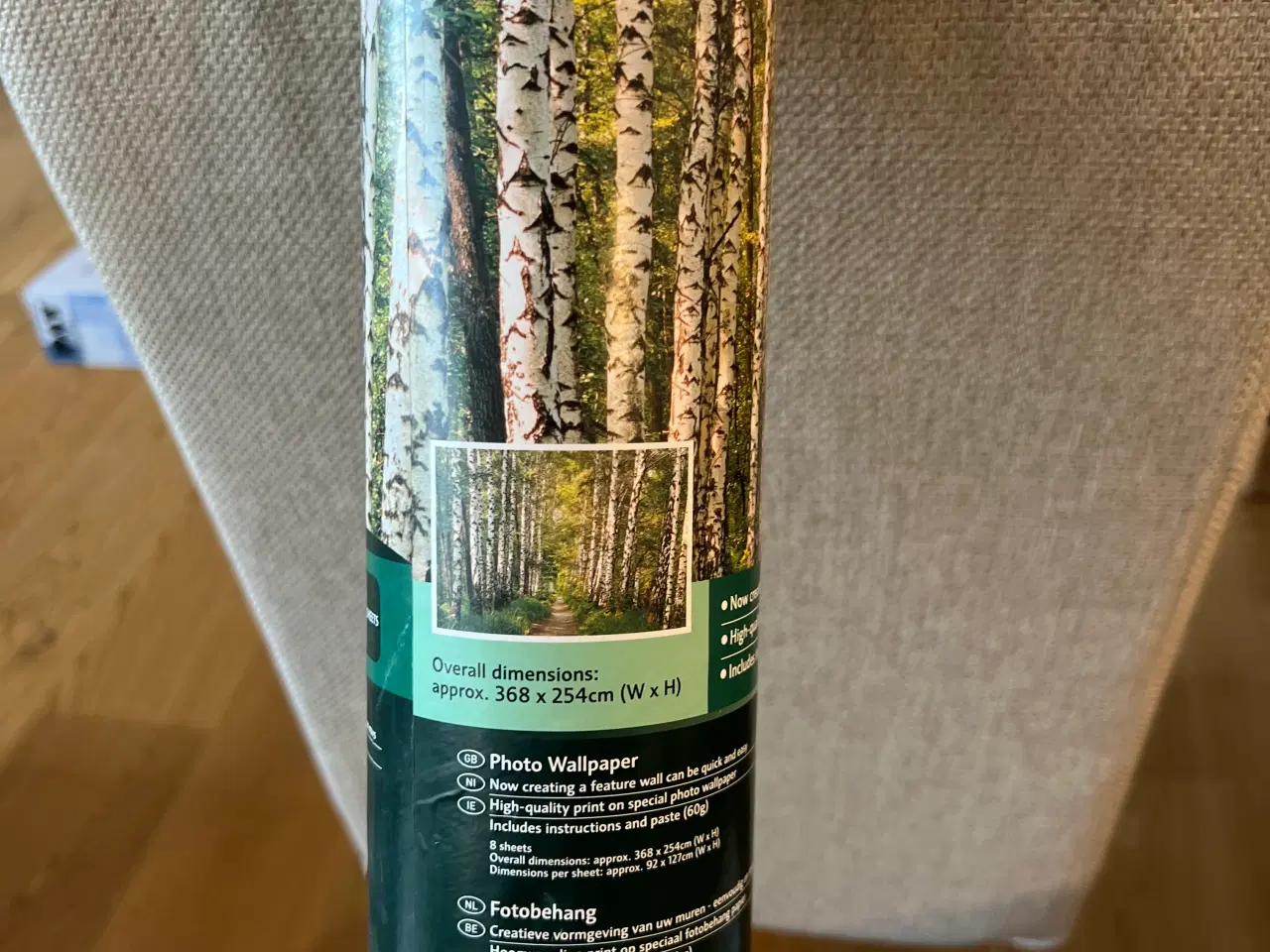 Billede 1 - 1 Stk. Ny Fotostad / Tapet af en birkeskov