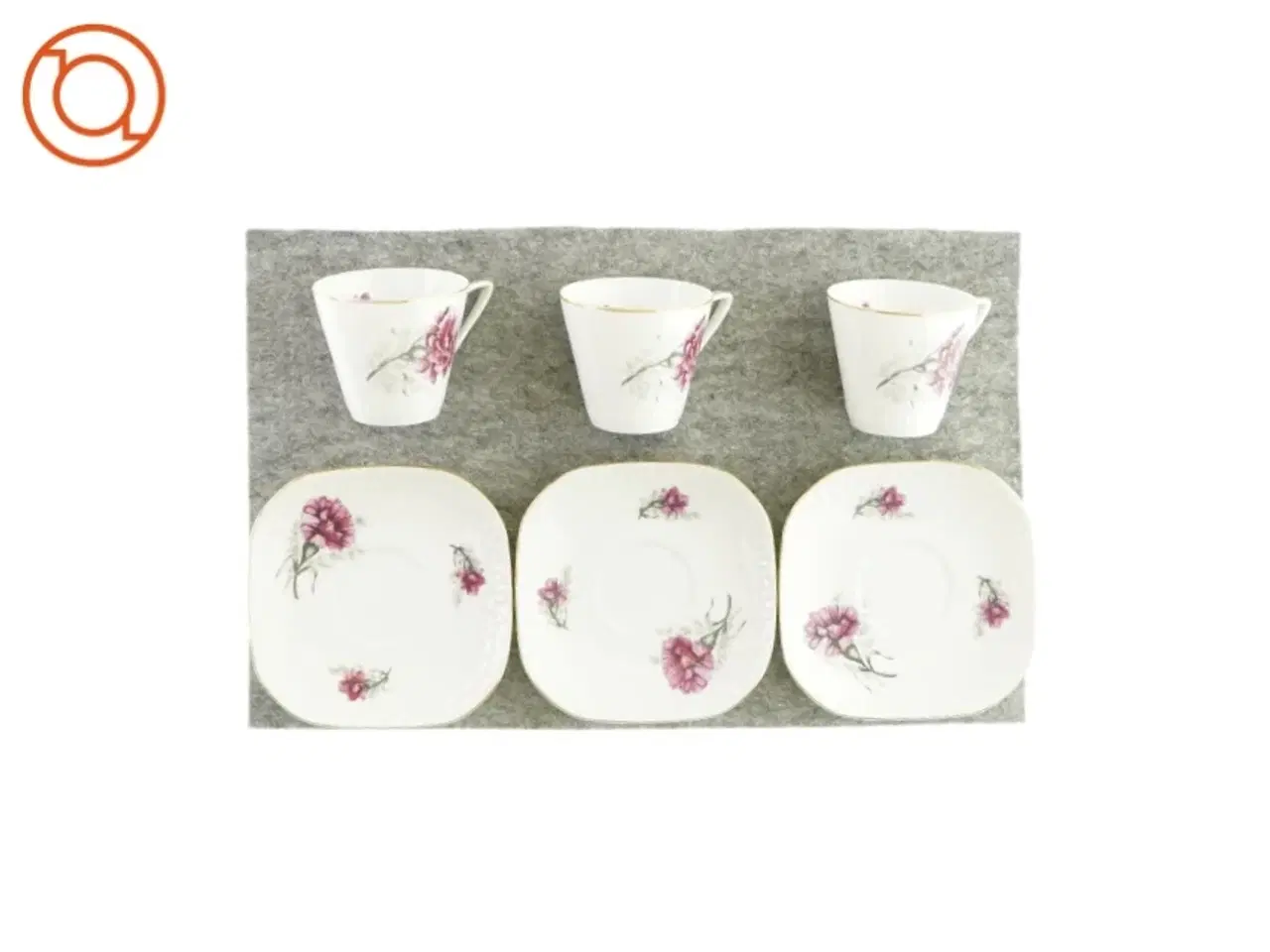 Billede 2 - Stel med kop og underkop (3 styk)