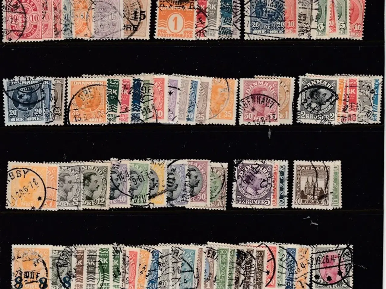 Billede 1 - Danmark. Bogtryksmærker. 125 forsk. AFA 3.900 kr.