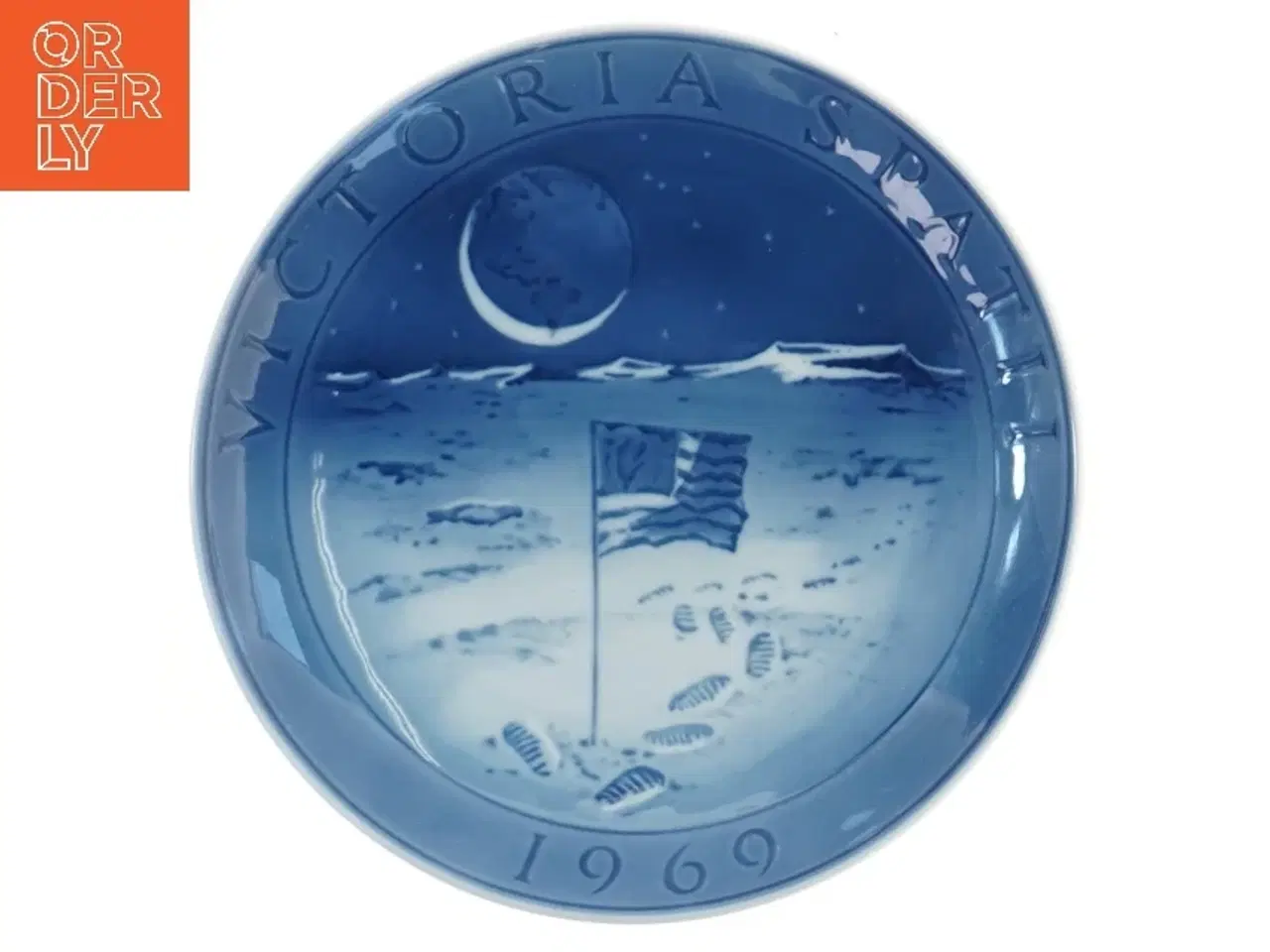 Billede 1 - Victoria Spatii 1969 jubilæumstallerken fra Royal Copenhagen (str. Ø 18,5 cm)