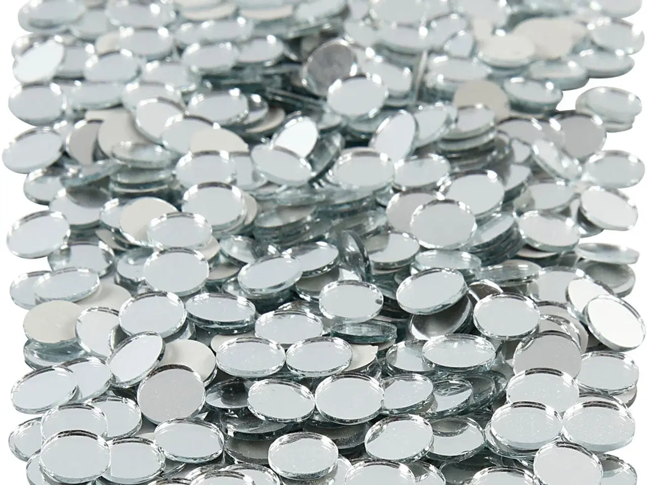 Billede 1 - Spejlmosaik, rund, diam. 10 mm, tykkelse 2 mm, 500stk./ 1 pk.
