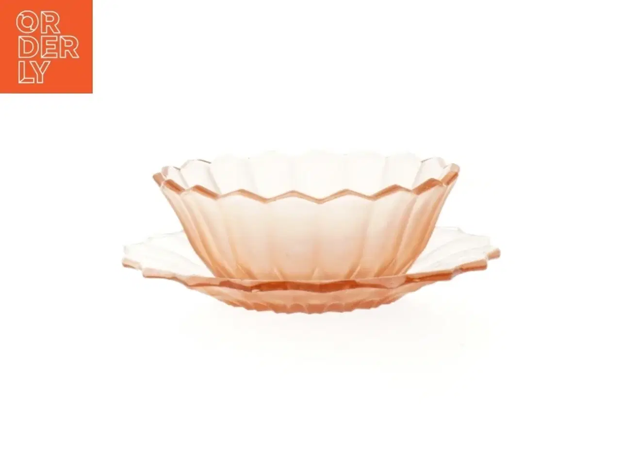 Billede 1 - Dekorativ glasskål (str. Ø 16 cm)