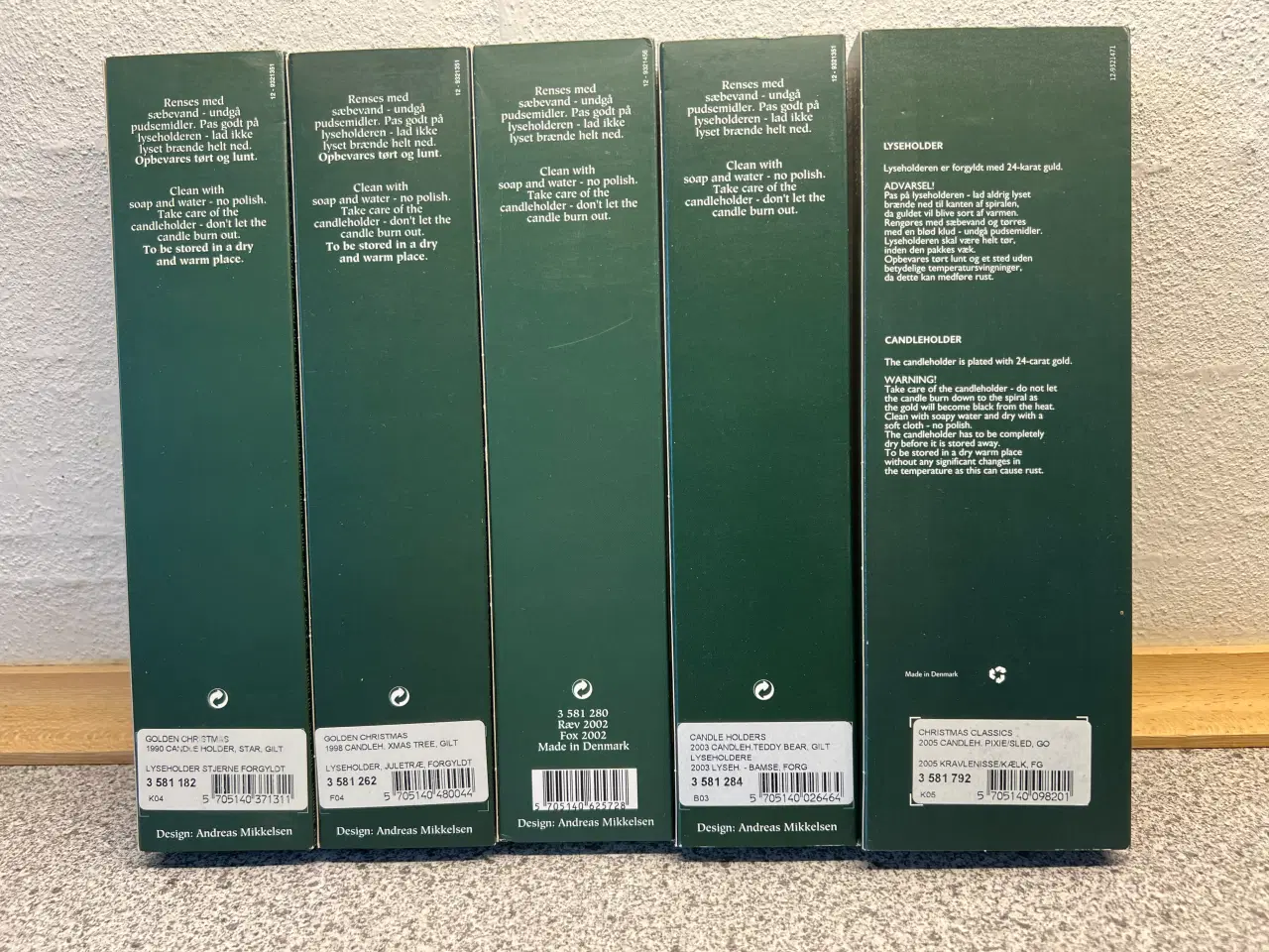 Billede 2 - Georg Jensen lyseholdere belagt med 24 karat guld.