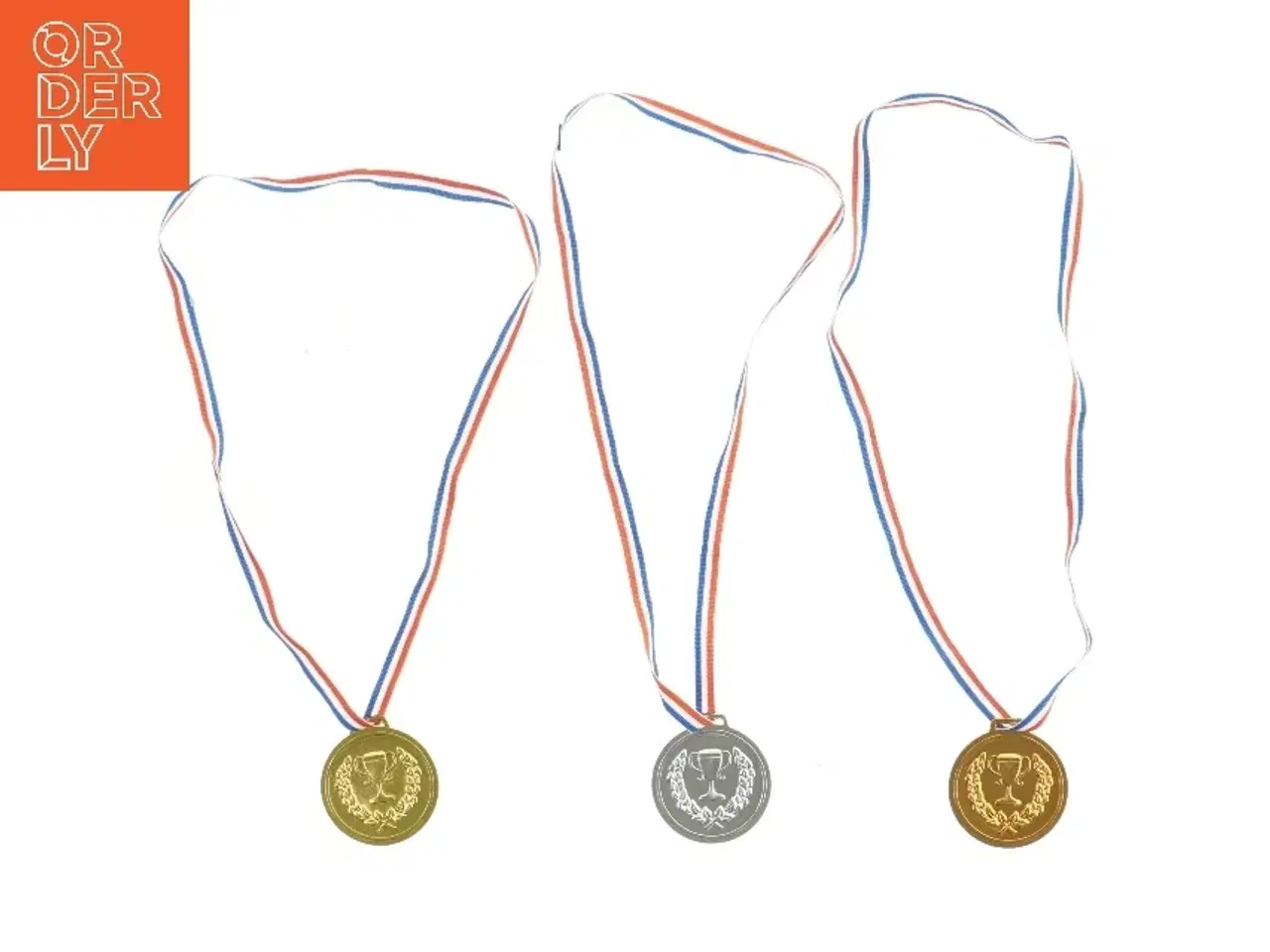 Billede 1 - Sæt med 3 medaljer (str. 3 stk 44 cm)