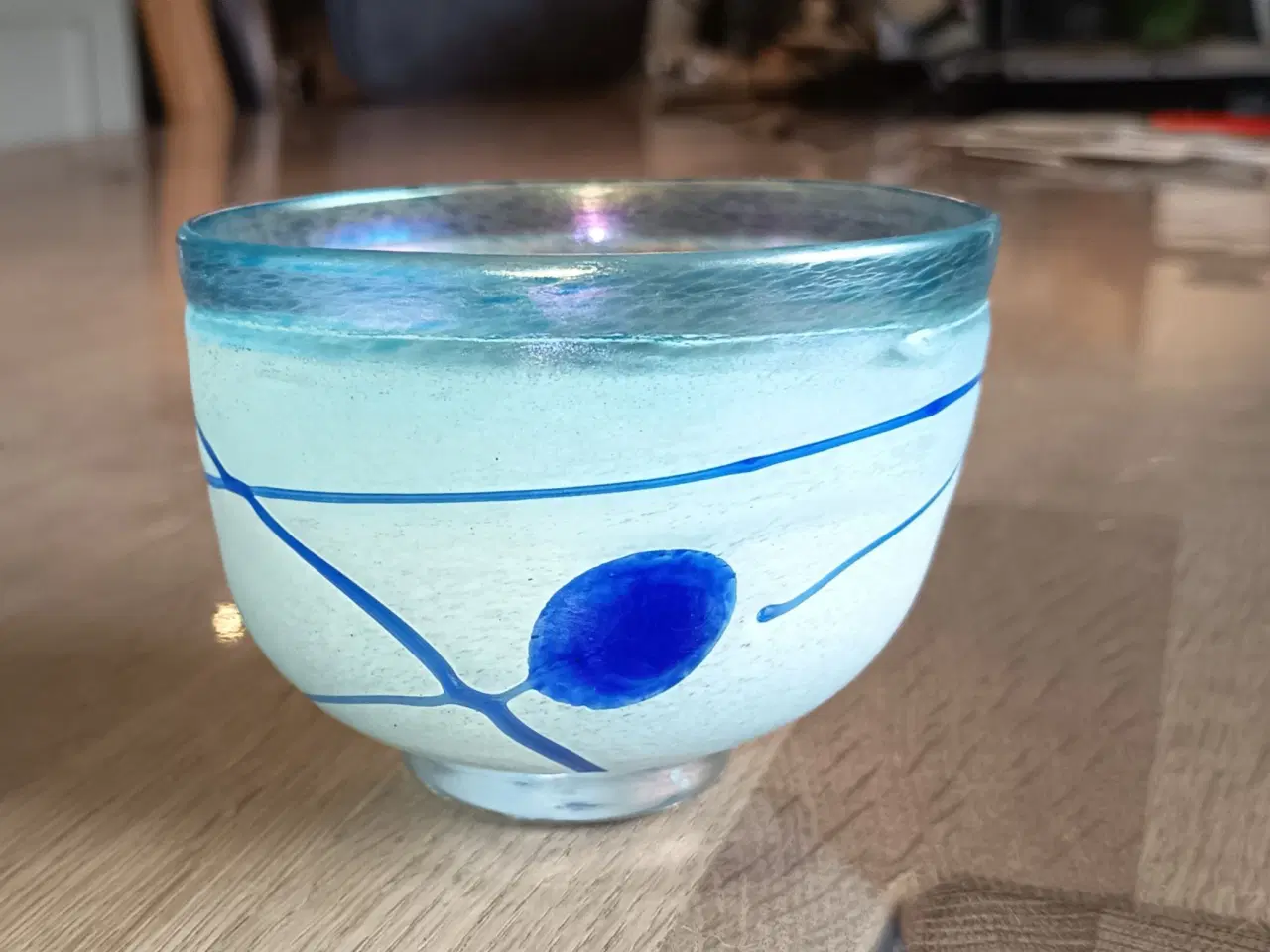 Billede 5 - Bertil Vallien skål 'Galaxy Blue' Signeret 