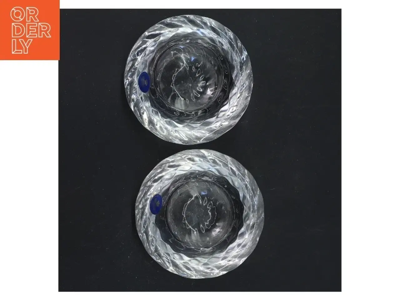 Billede 2 - Klare glas lysestager fra Royal Copenhagen (str. 4 cm)