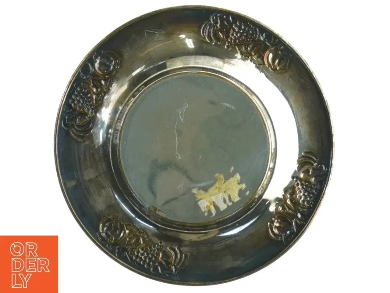 Billede 1 - Dekorativ sølvfarvet minitallerken (str. Ø 16 cm)