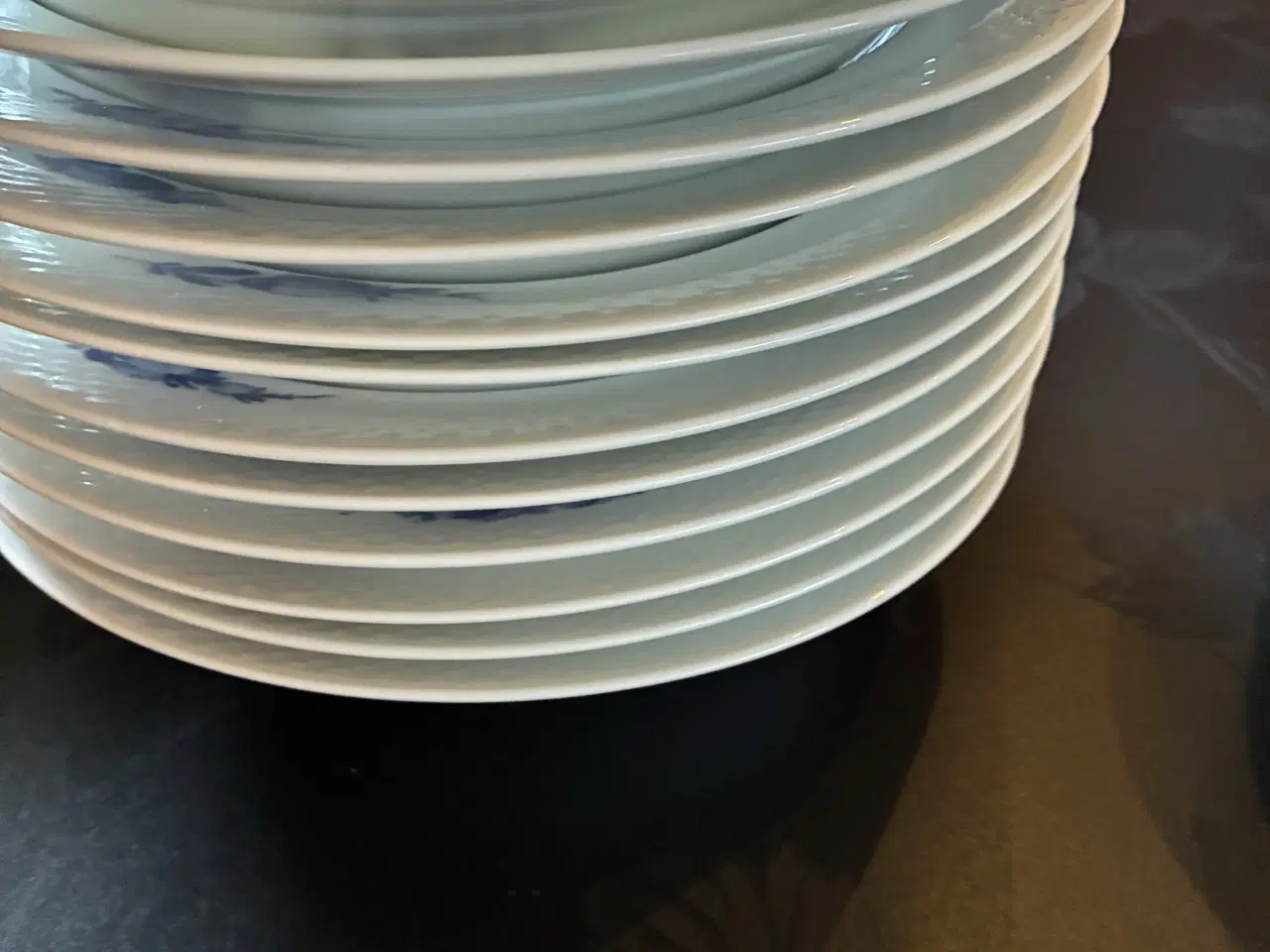 Billede 9 - Blå Blomst flettet lurblæser Royal  Copenhagen