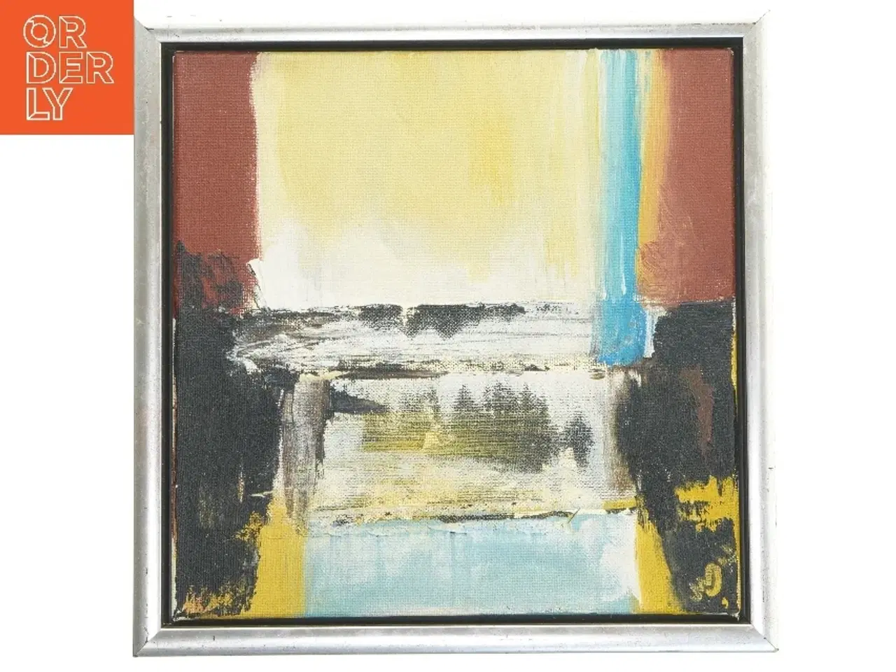 Billede 1 - Abstrakt maleri i ramme (str. 34x34 cm)