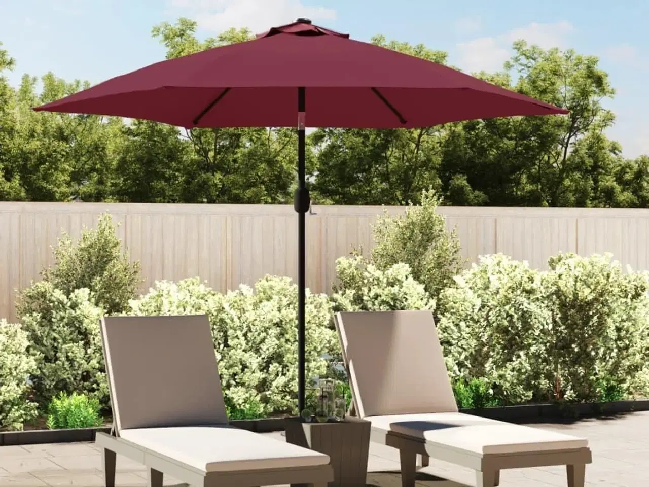 Billede 1 - Udskiftningsdug til parasol 300 cm bordeauxfarvet