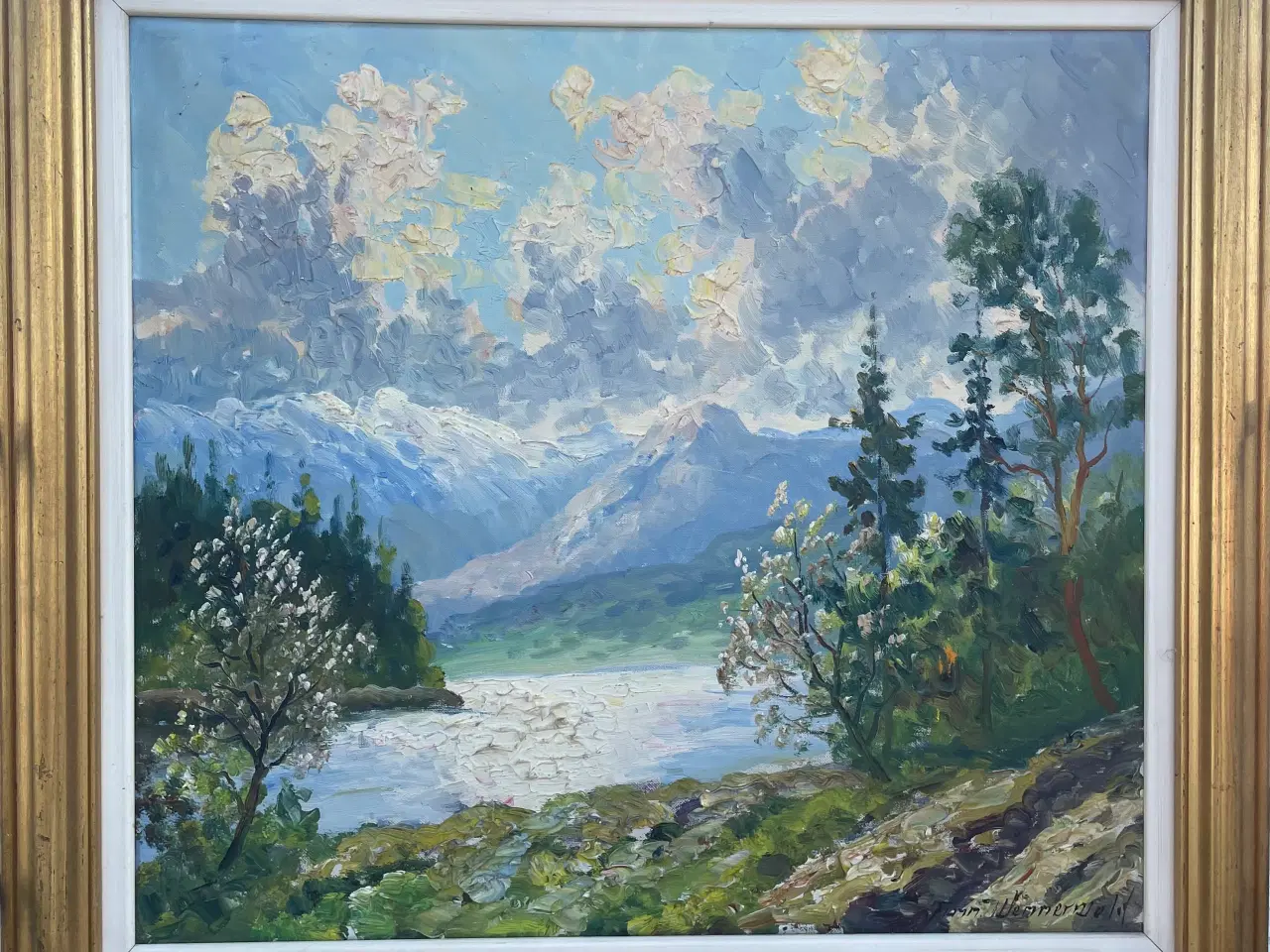 Billede 1 - Maleri af Finn Wennerwald