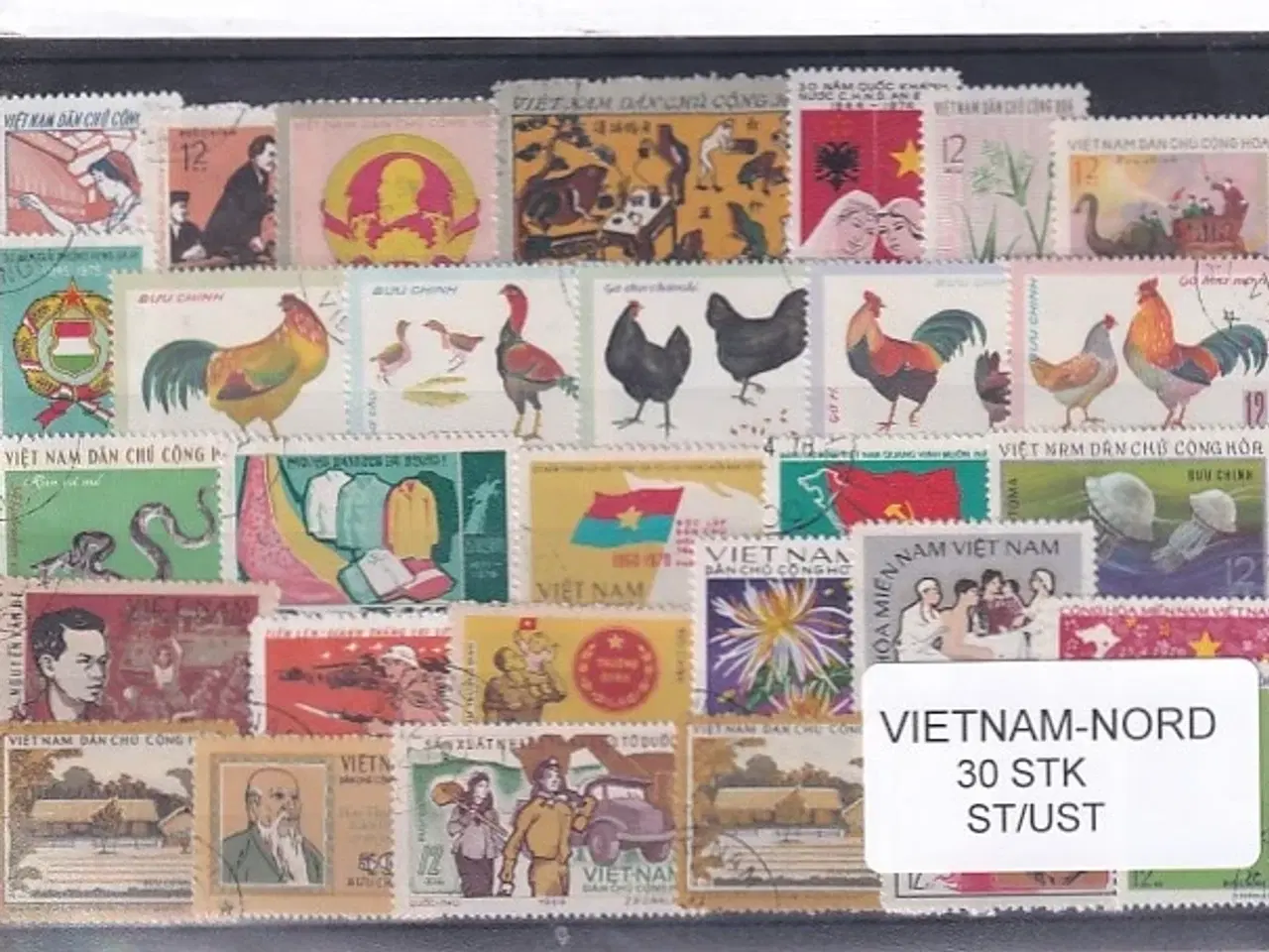 Billede 1 - Nord Vietman Samling - 30 Stk. Stemplet/Ustemplet