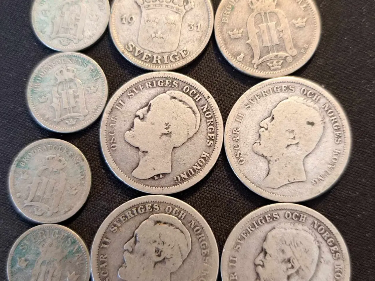 Billede 1 - Lot med ældre svenske sølvmønter