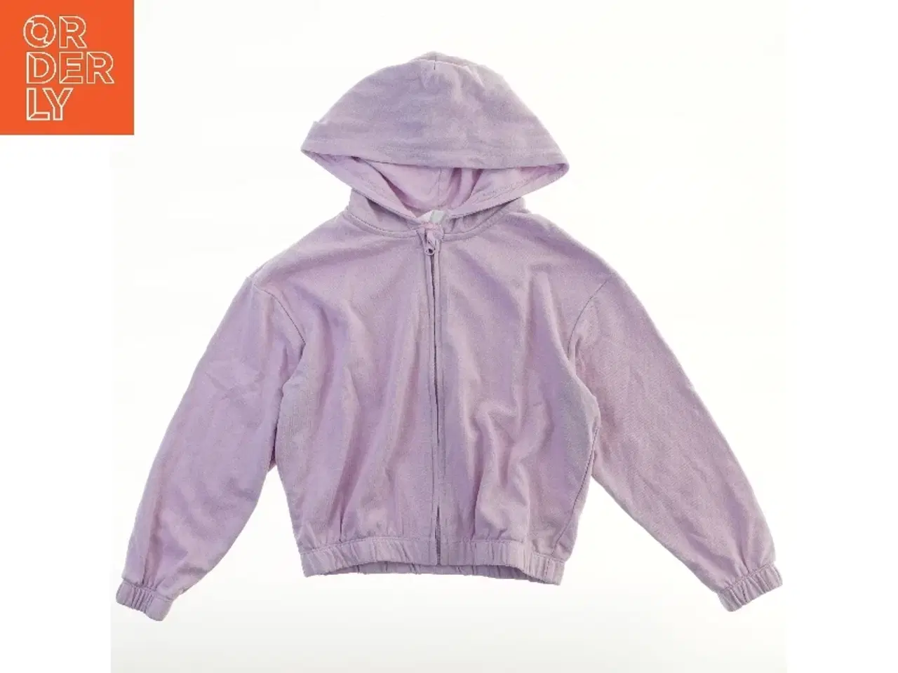Billede 1 - Lilla hættetrøje med lynlås fra H&M (str. 140)