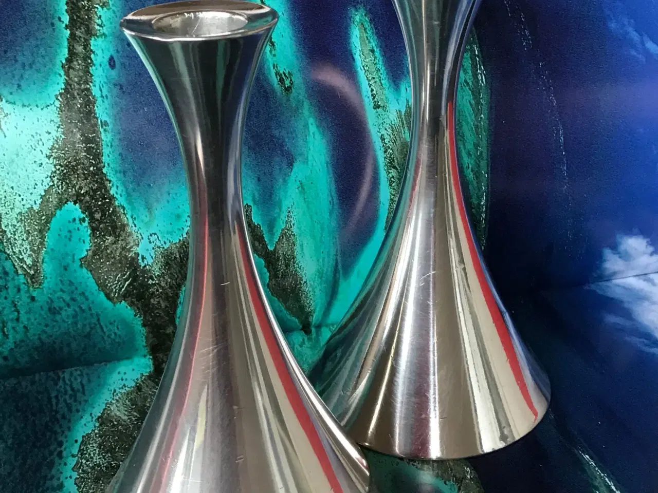 Billede 1 - Just Andersen lysestager af tin