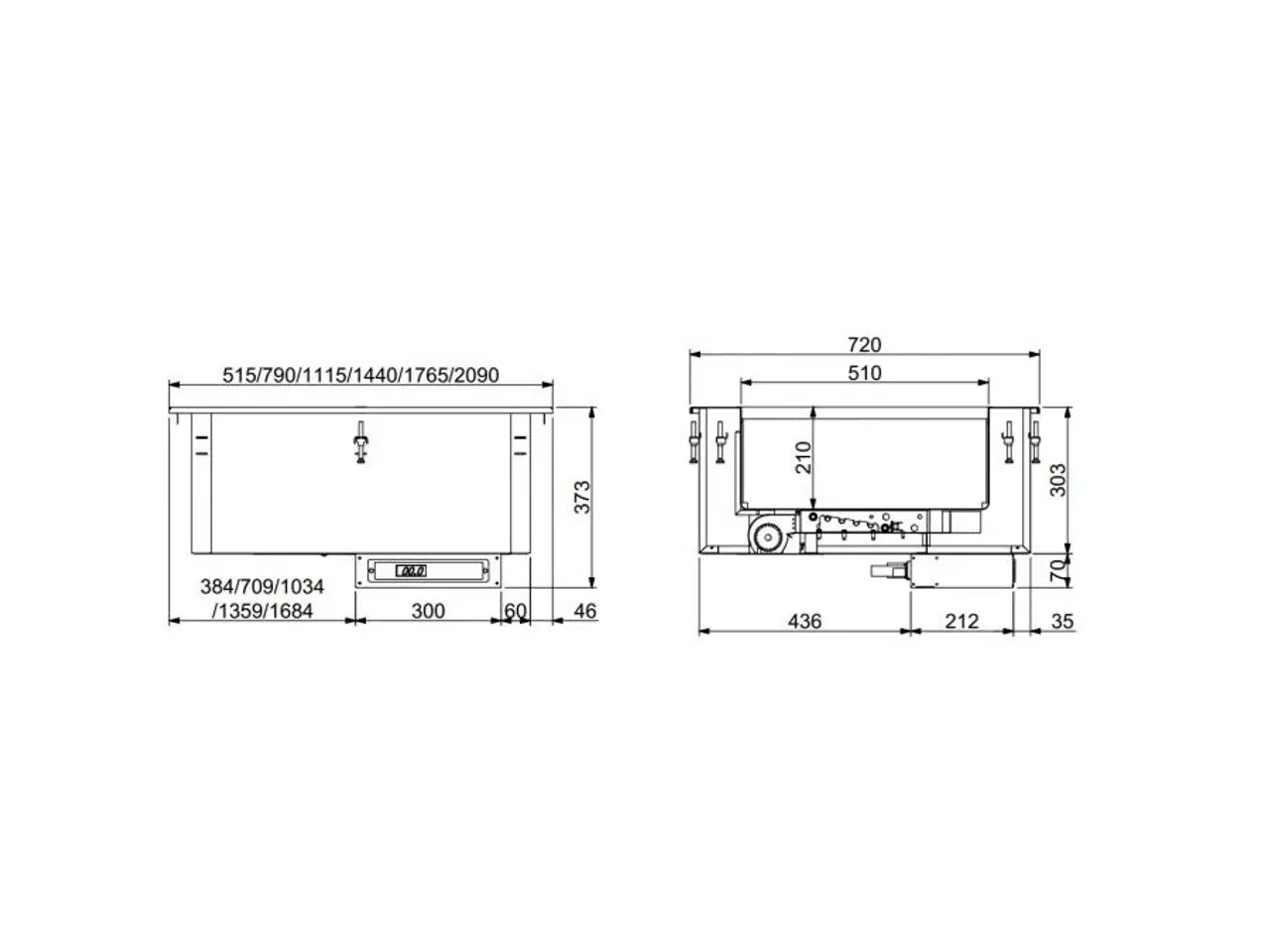 Billede 2 - Bain marie – 1115x720x373 mm – 3/1 GN 