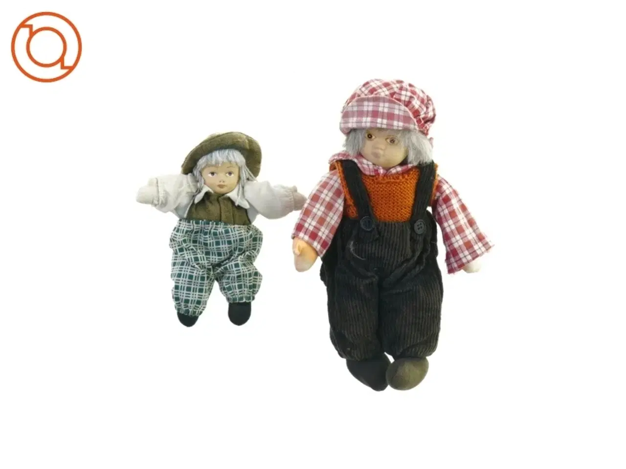 Billede 1 - To dukker (højde 23 og 15 cm).
