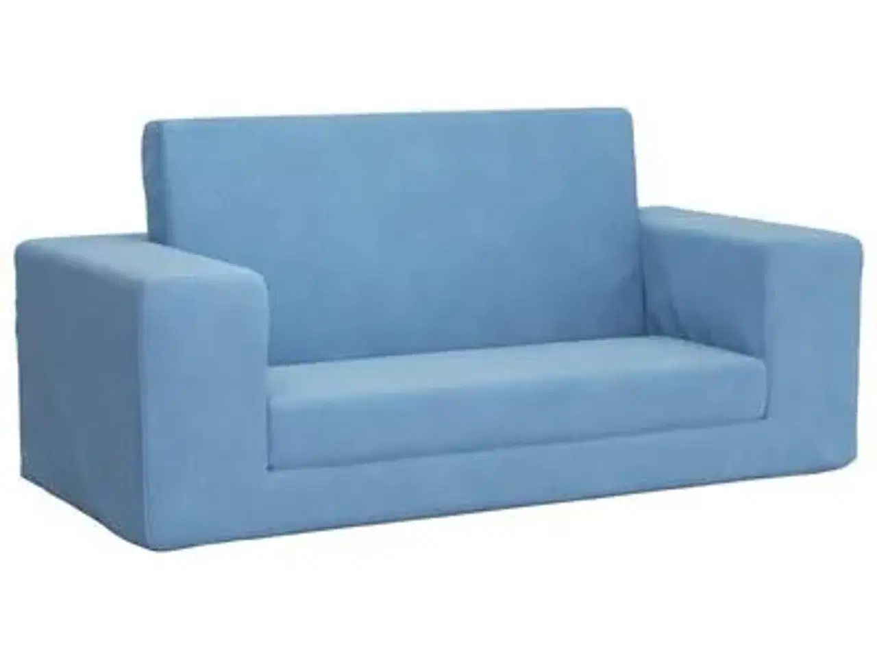 Billede 1 - vidaXL 2-personers sofa til børn blødt plys blå