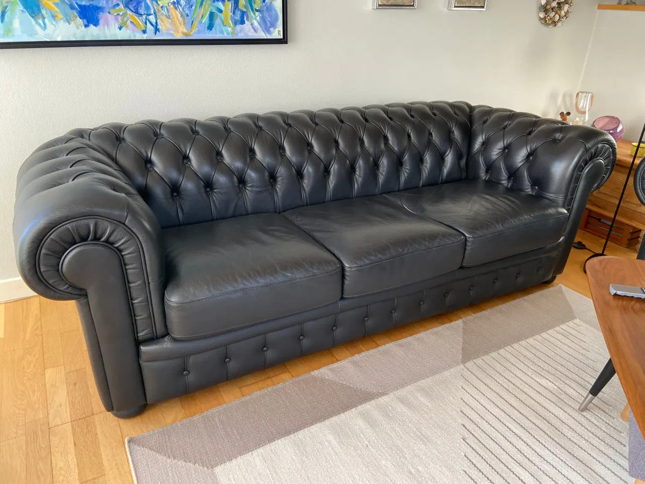Billede 5 - Sofa og lænestol chesterfield stil. 